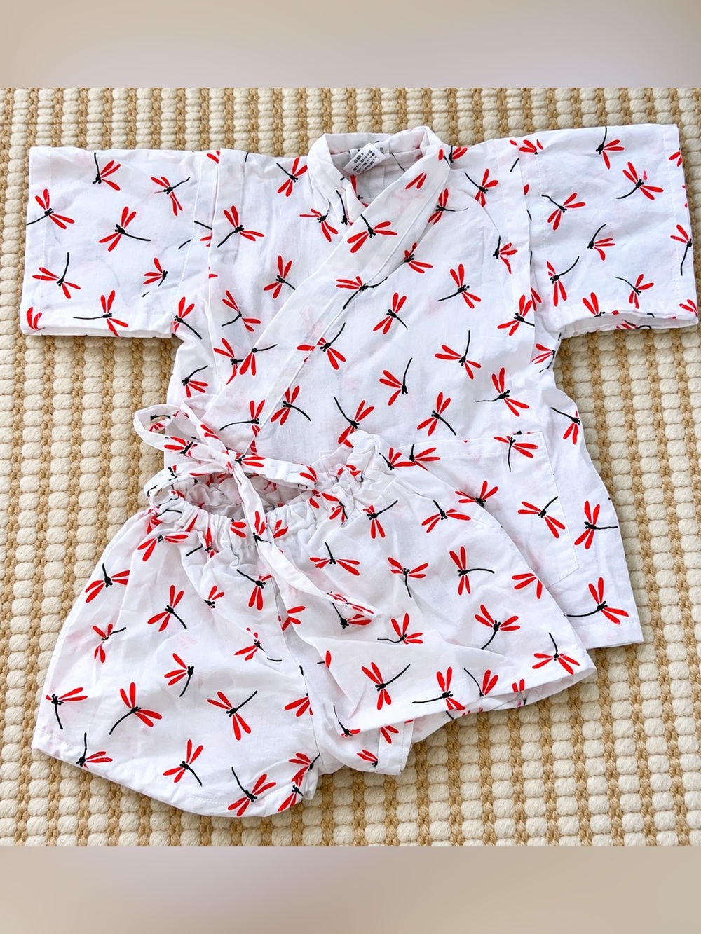Japanese Jinbei Set Size 90 Dragonfly Print Festival Outfit Toddler